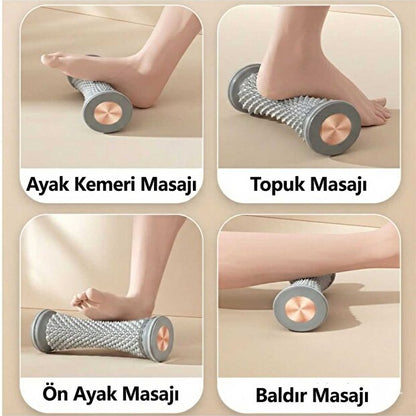 Ortopedik Ayak ve Baldır Masaj Silindiri - Topuk Dikeni ve Ağrı Giderici Yoga Pilates Rulosu