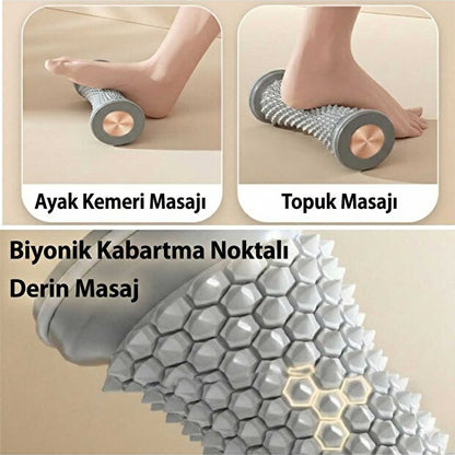 Ortopedik Ayak ve Baldır Masaj Silindiri - Topuk Dikeni ve Ağrı Giderici Yoga Pilates Rulosu